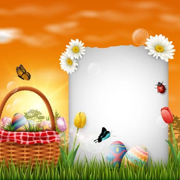 Beautiful easter egg background