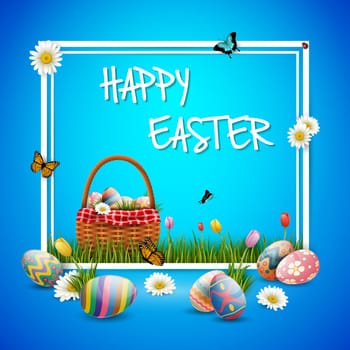 Beautiful easter egg background
