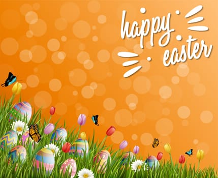 Beautiful easter egg background