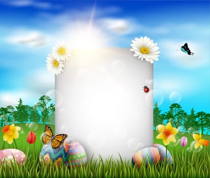 Beautiful easter egg background