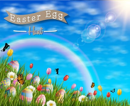 Beautiful easter egg background