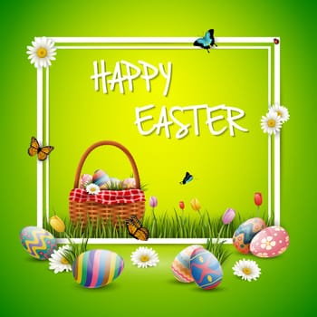 Beautiful easter egg background