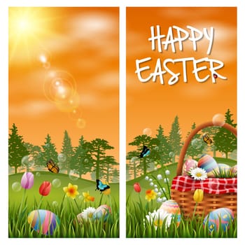 Beautiful easter egg background