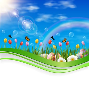 Beautiful easter egg background