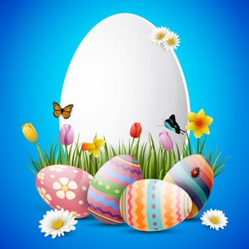 Beautiful easter egg background