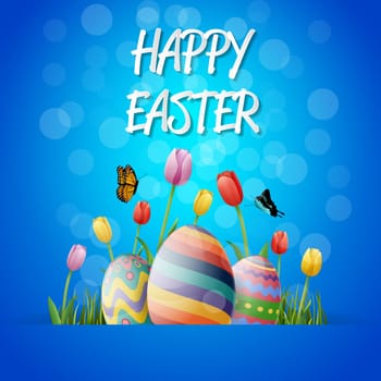 Beautiful easter egg background
