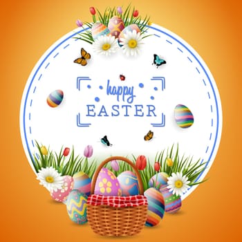 Beautiful easter egg background