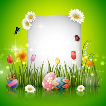 Beautiful easter egg background
