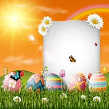 Beautiful easter egg background