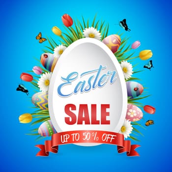 Beautiful easter egg background