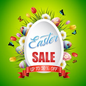 Beautiful easter egg background