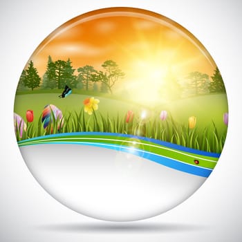 Beautiful easter egg background