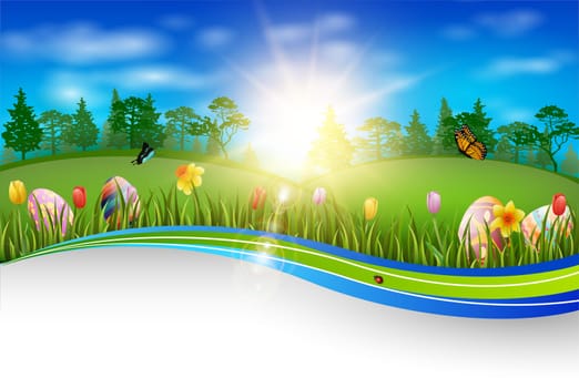 Beautiful easter egg background