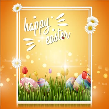 Beautiful easter egg background