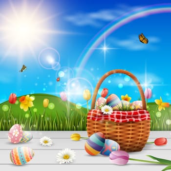 Beautiful easter egg background