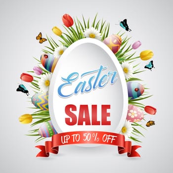 Beautiful easter egg background