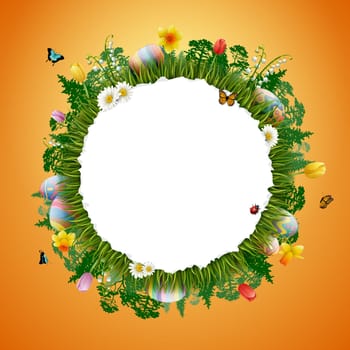 Beautiful easter egg background