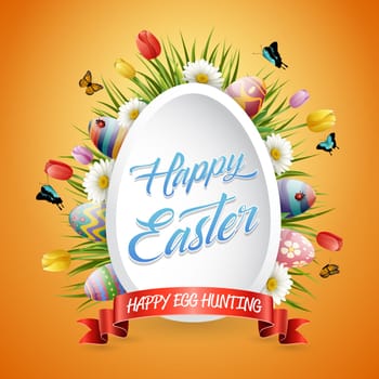 Beautiful easter egg background