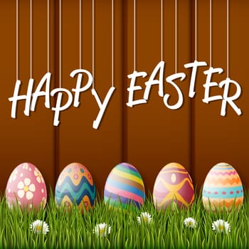 Beautiful easter egg background