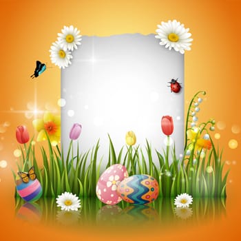 Beautiful easter egg background