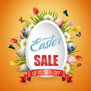 Beautiful easter egg background