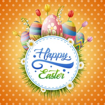 Beautiful easter egg background