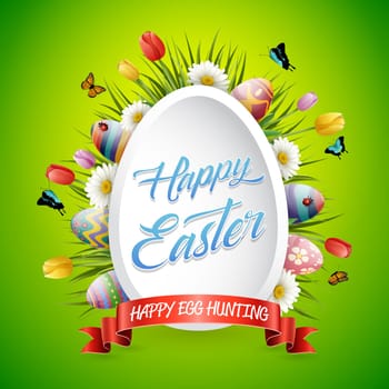 Beautiful easter egg background