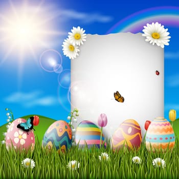 Beautiful easter egg background