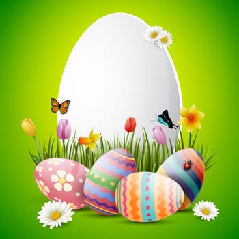 Beautiful easter egg background