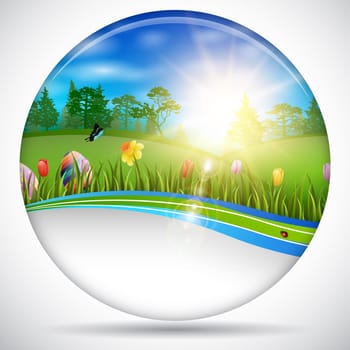 Beautiful easter egg background