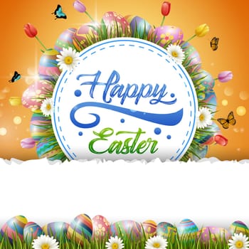 Beautiful easter egg background