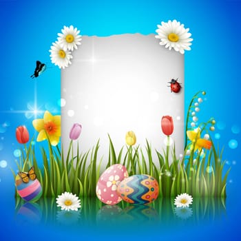 Beautiful easter egg background