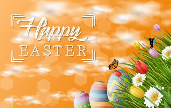 Beautiful easter egg background