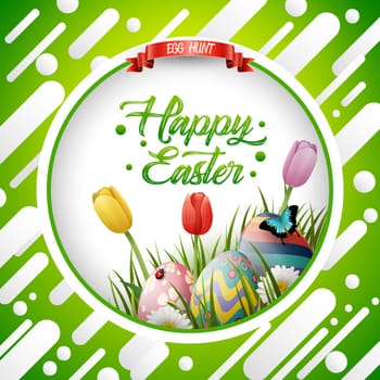 Beautiful easter egg background
