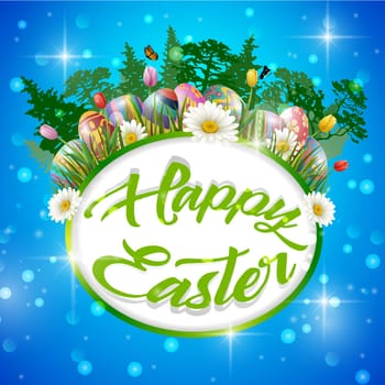 Beautiful easter egg background