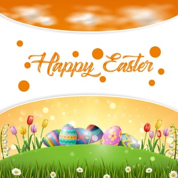 Beautiful easter egg background