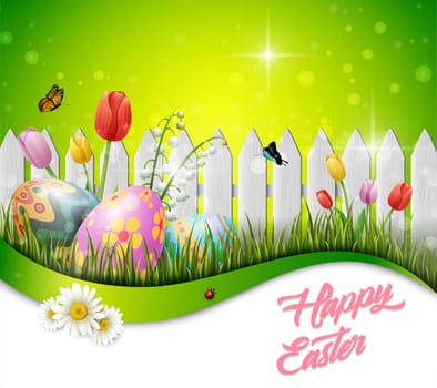 Beautiful easter egg background