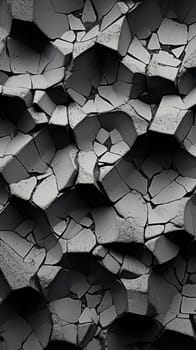 macro image Concrete with monochrome gray texture with round holes. Concrete background closeup.Generative AI