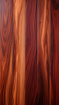 background Saturated texture of mahogany. The texture of a new polished wooden board in red tone. Generative AI