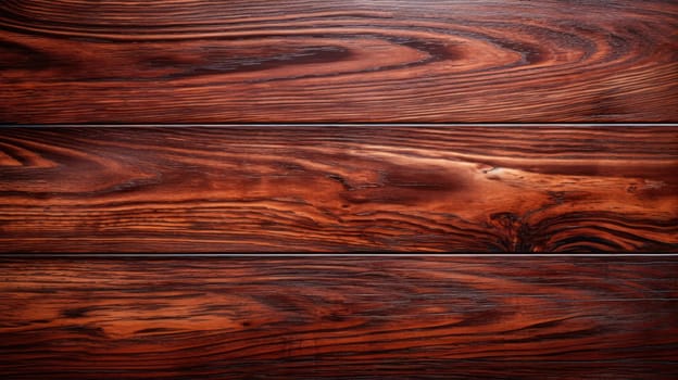 background Saturated texture of mahogany. The texture of a new polished wooden board in red tone. Generative AI