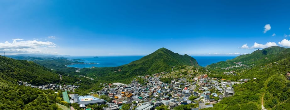 Aerial view of Jiufen in Taiwan