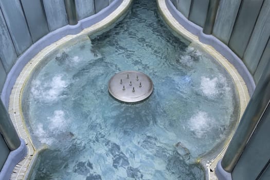 Detail of an outdoor spa, relaxation and healthy living