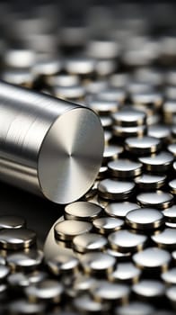 metal pipes .product warehouse at pipe production.