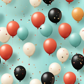 seamless pattern of colored balls on a colored background.
