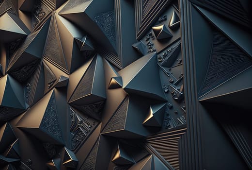Polygonal abstract background. Generative AI design