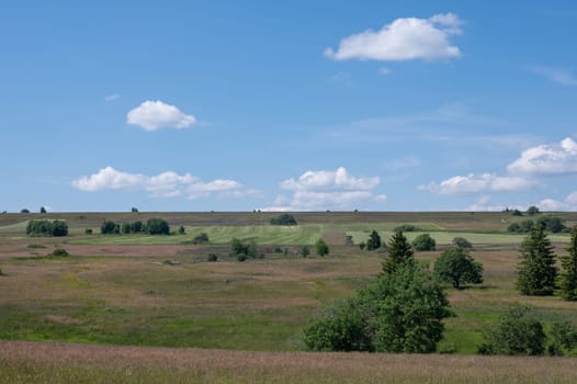 Landscape in the high Rhoen, Bavaria, Germany