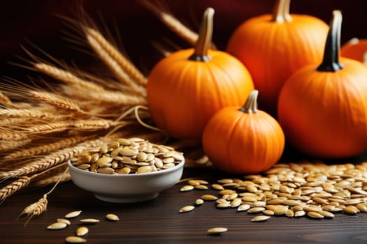 autumn background.harvest and halloween.copy space.