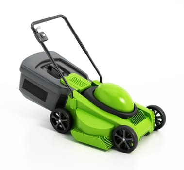 Generic lawnmover isolated on white background. 3D illustration.