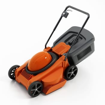 Generic lawnmover isolated on white background. 3D illustration.