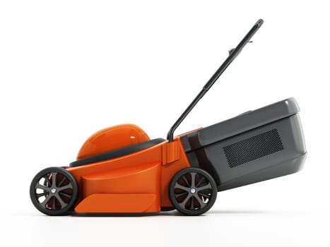 Generic lawnmover isolated on white background. 3D illustration.